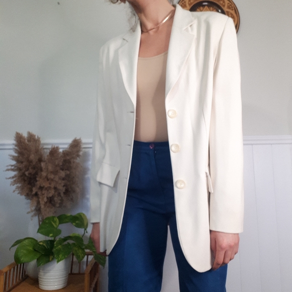 Vintage cream blazer - Picture 7 of 12